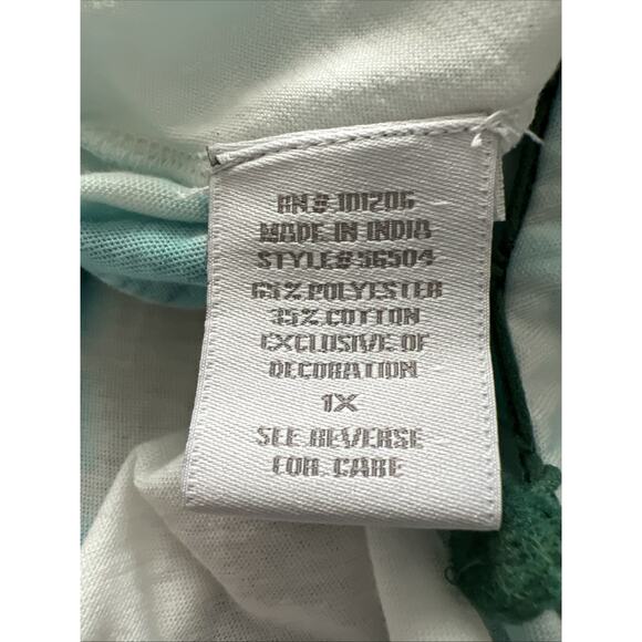 Soft Surroundings Tank Dress Women 1X Tie Dye Pom Pom Hem Pockets Casual Hippie - Picture 6 of 12